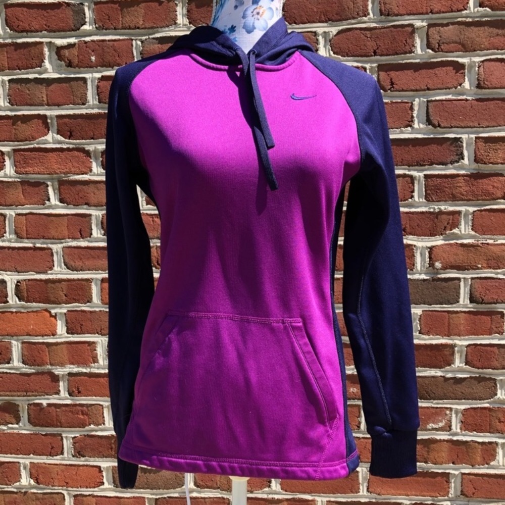 Nike Therma-Fit purple & Navy blue hoodie size XS